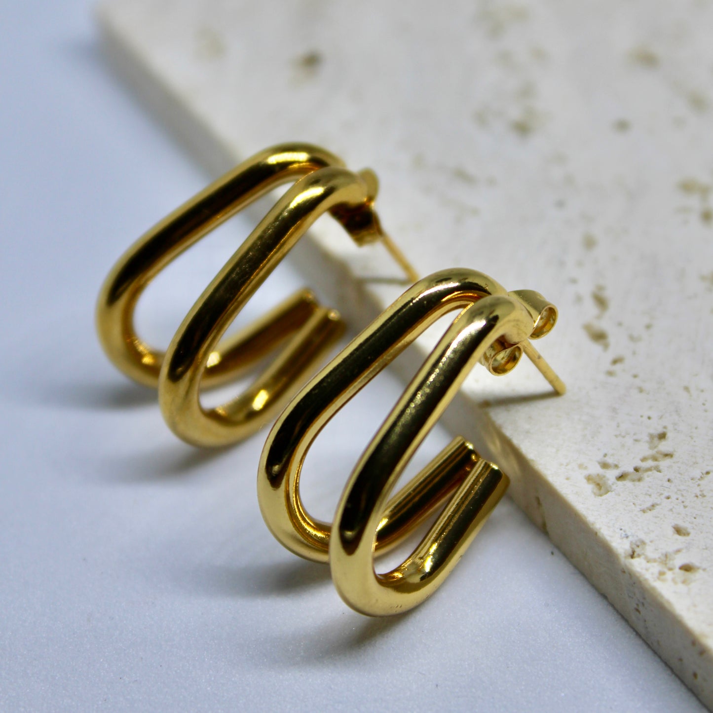 Pendientes Oval doble