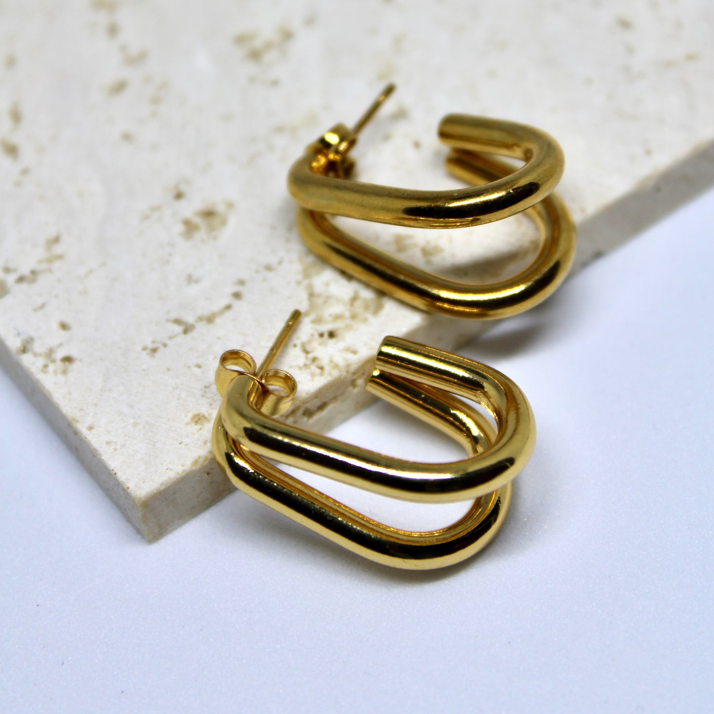 Pendientes Oval doble