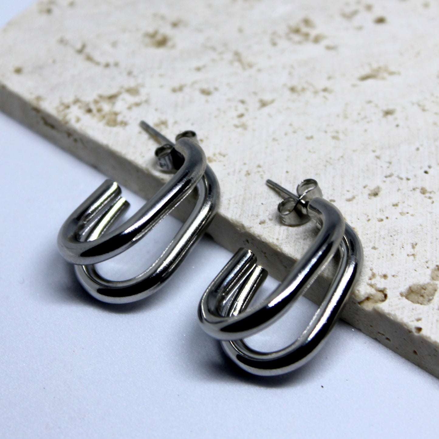 Pendientes Oval doble